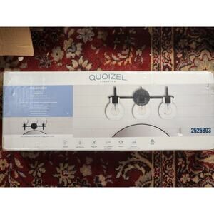 Quoizel Melbourne 20-in 3 -Light Matte Black Transitional Vanity light